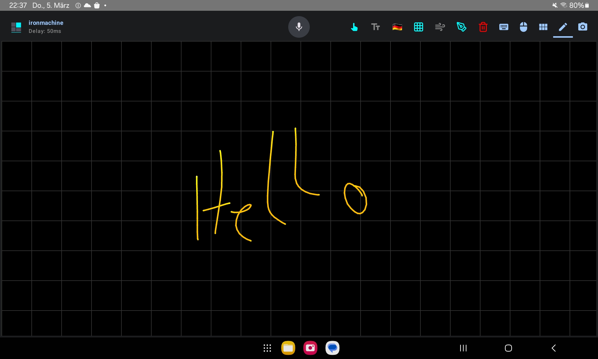 ExoDeck Handwriting Gestures